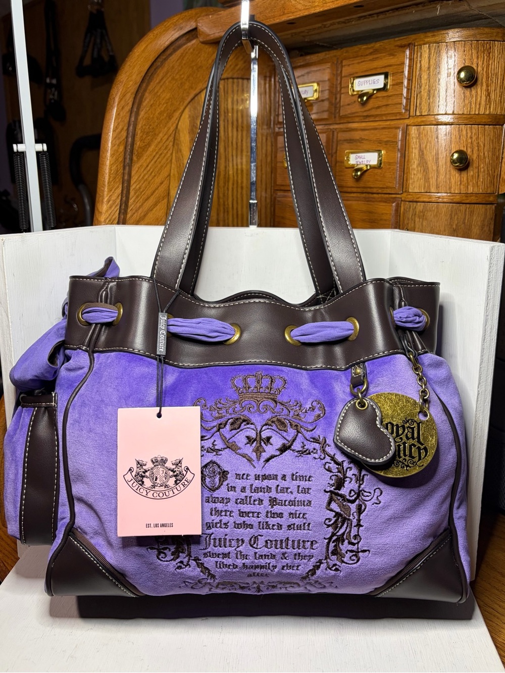 NWT Juicy Couture Once Upon A Time Royal Juicy Daydreamer - Purple/Chocolate